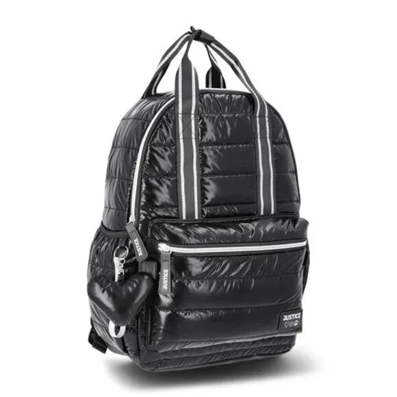 17" Shimmer Quilted Backpack, Lunch Bag, Water Bottle, and Charm Set - Picture 4 of 4